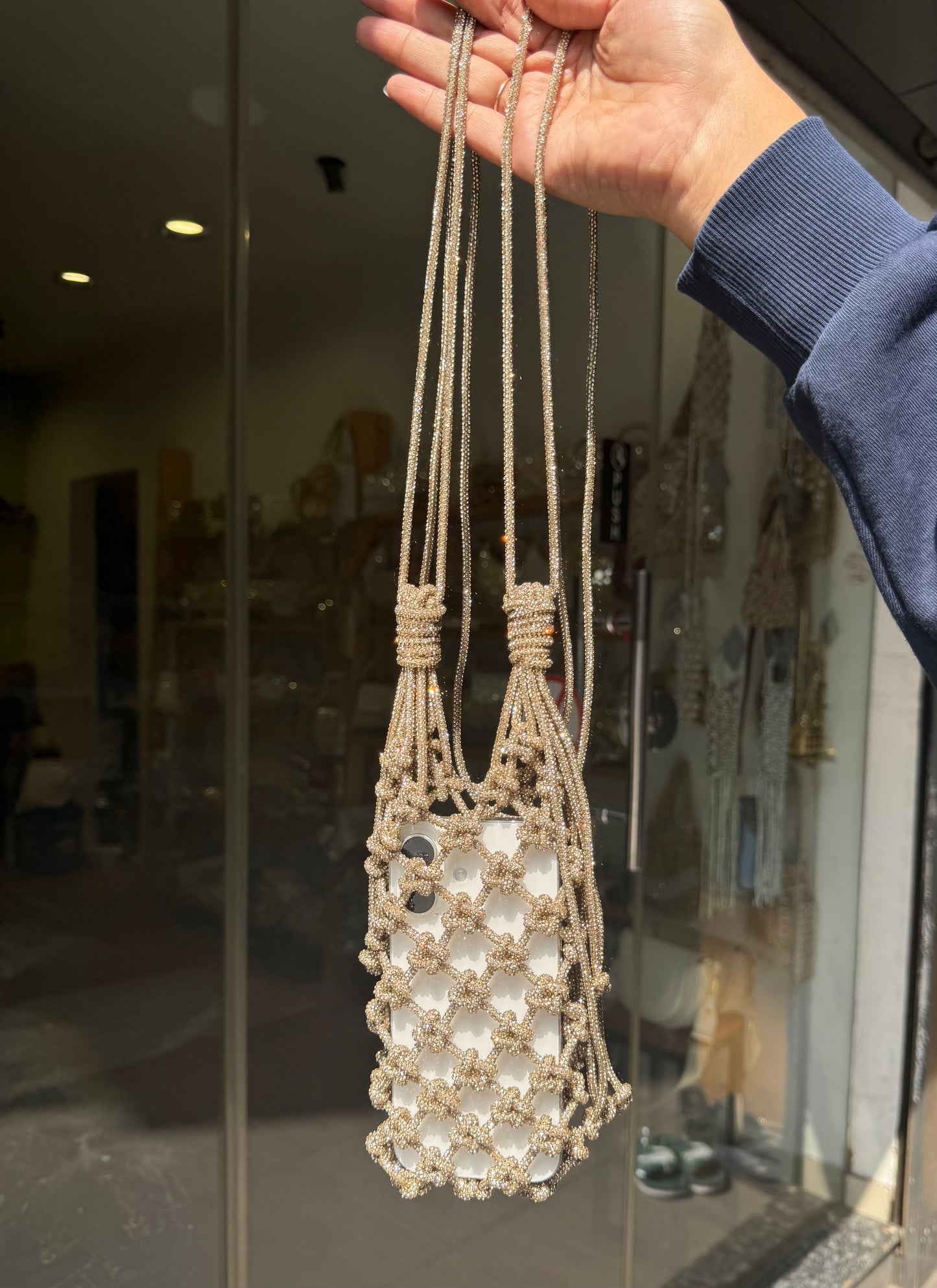 Sling style Rhinestone Mobile Bag