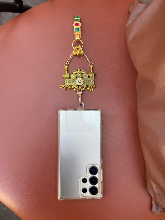 Trendy Metal Chain Lanyard with Stylish Pendant for Women | Durable Daily Use Hanging Chain for Mobile, Card Holder & Accessories