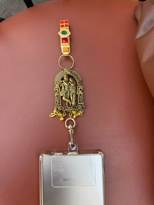 Trendy Metal Chain Lanyard with Stylish Pendant for Women | Durable Daily Use Hanging Chain for Mobile, Card Holder & Accessories