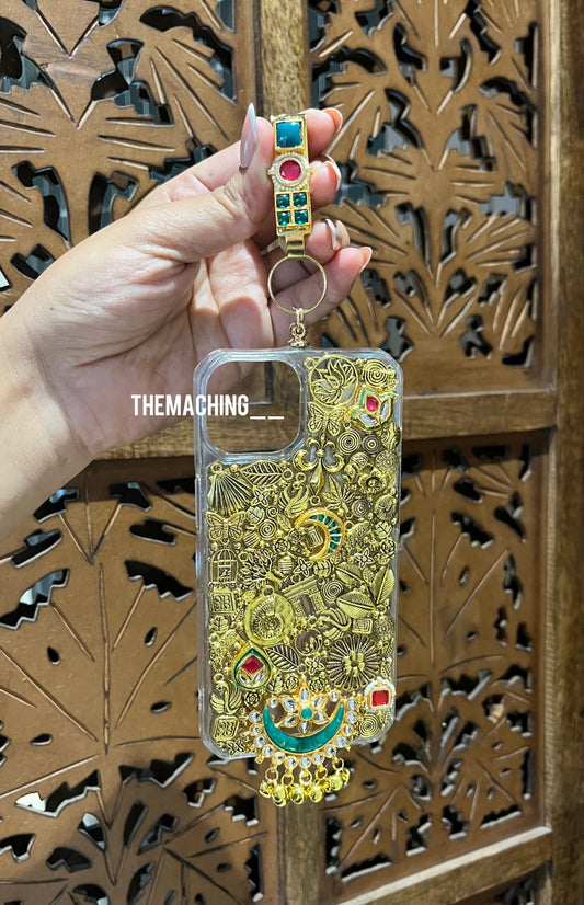 Full Gold Green Luxury Fancy Phone Case