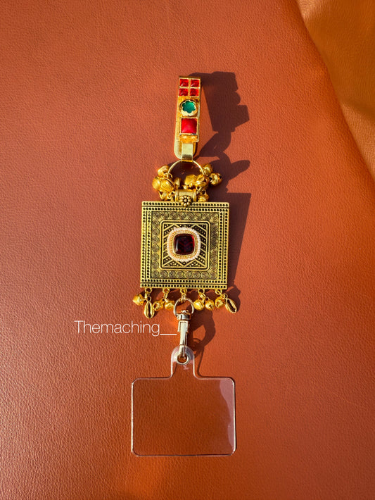 Gold Waist Juda with Stylish Pendant for Women | Durable Daily Use Hanging Chain for Mobile, Card Holder & Accessories