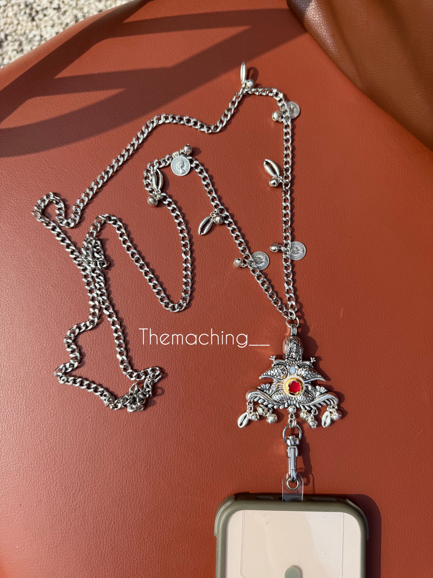 Trendy Metal Chain Lanyard with Stylish Pendant for Women | Durable Daily Use Hanging Chain for Mobile, Card Holder & Accessories