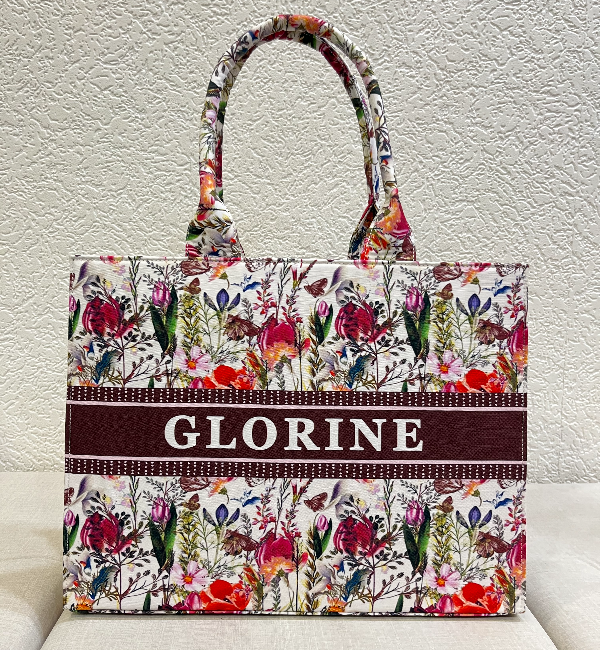 Flower Basket Tote Bag With your Name