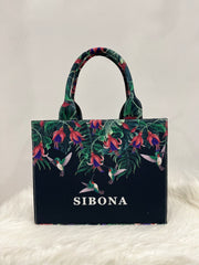 Black Hummingbird Tote Bag With Your Name