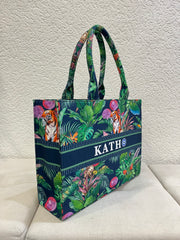 Jungle King Tote Bag With Your Name