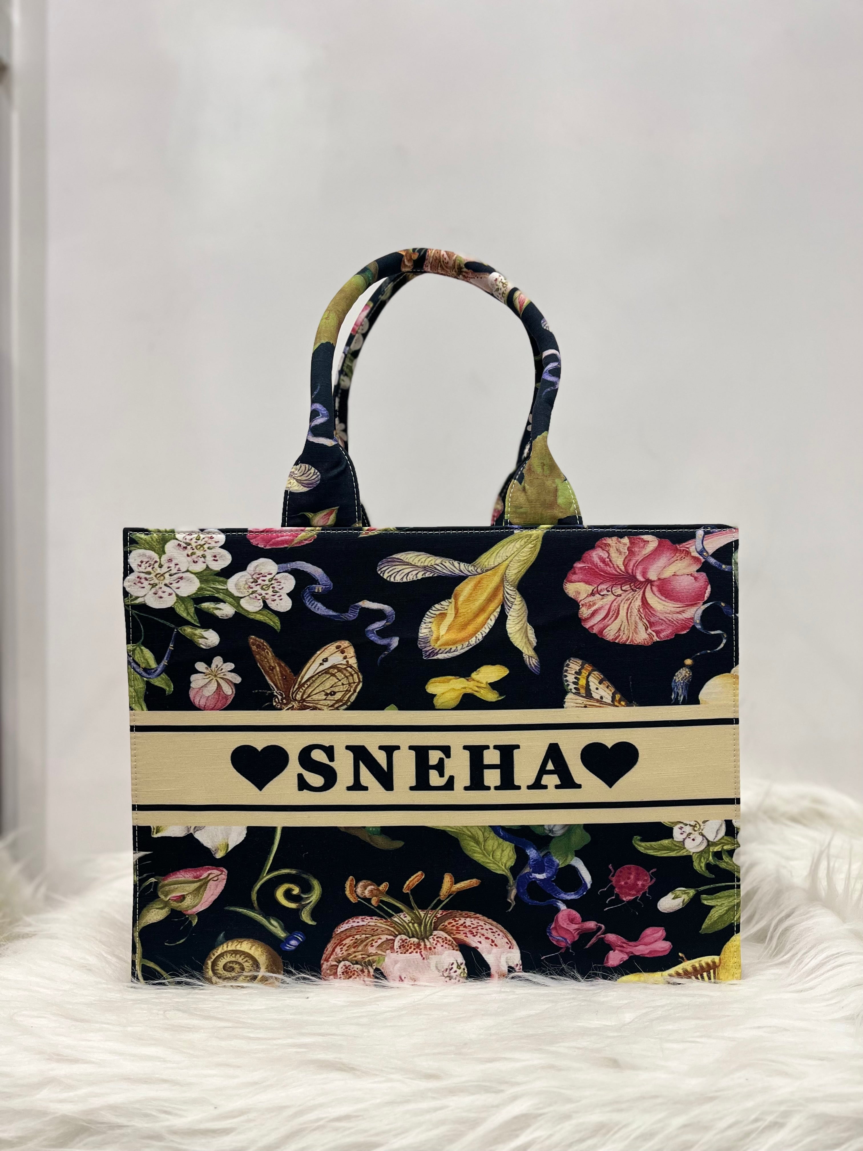 Black Magic Tote Bag With Your Name