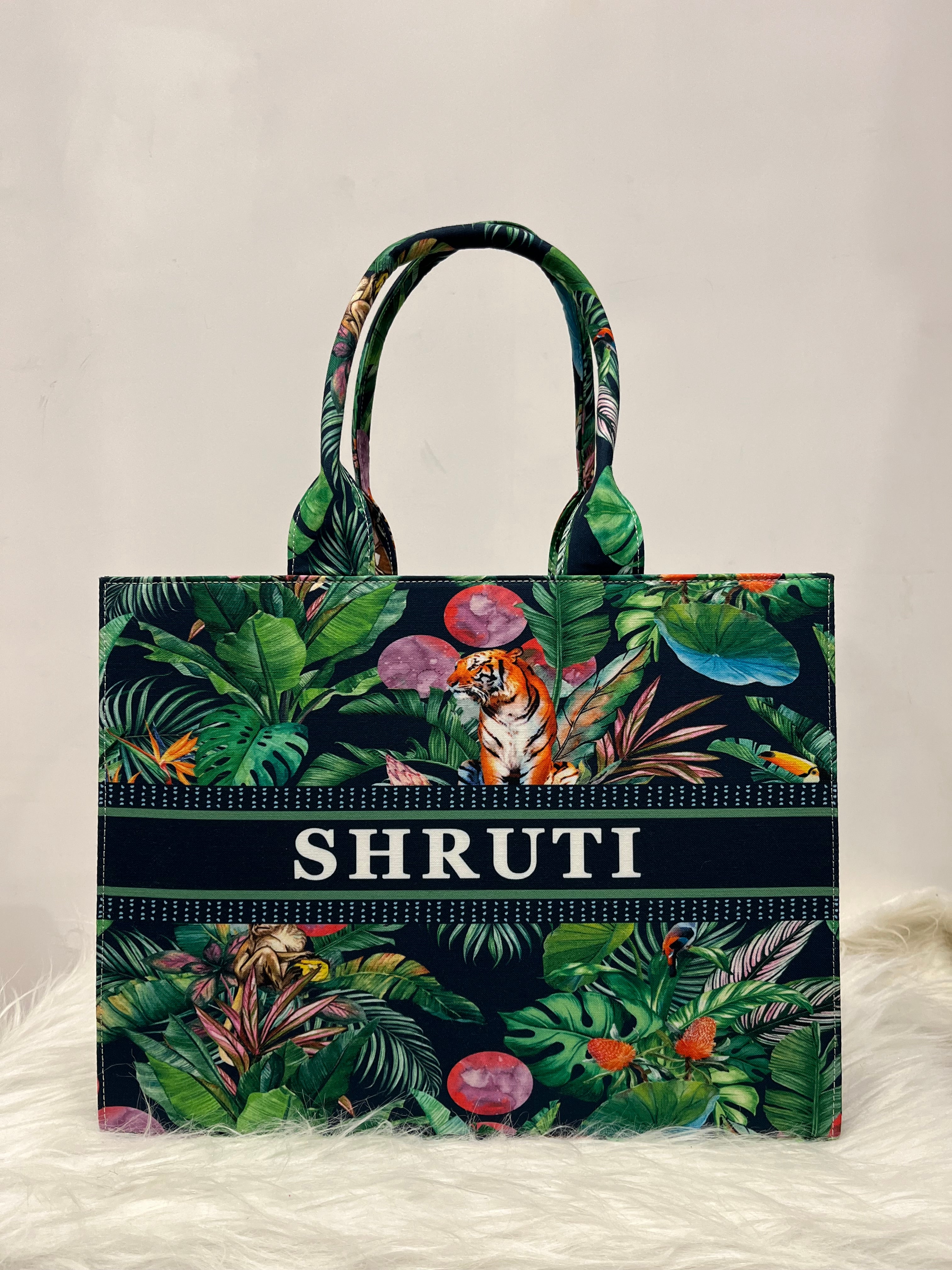 Jungle King Tote Bag With Your Name