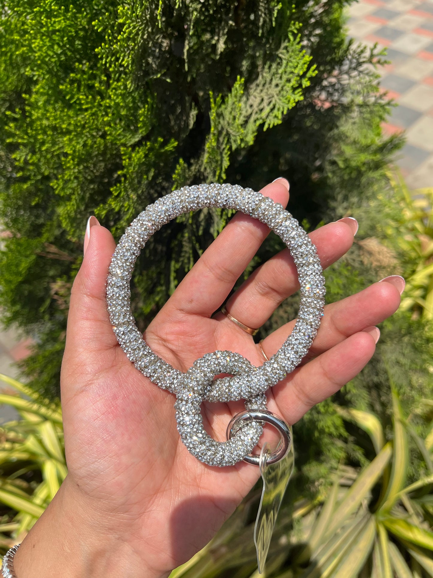 Gold And Silver Mobile Bangle