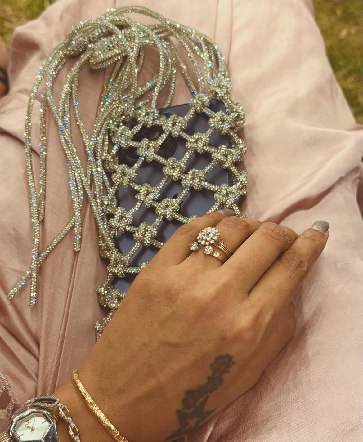 Rhinestone Mobile Bag