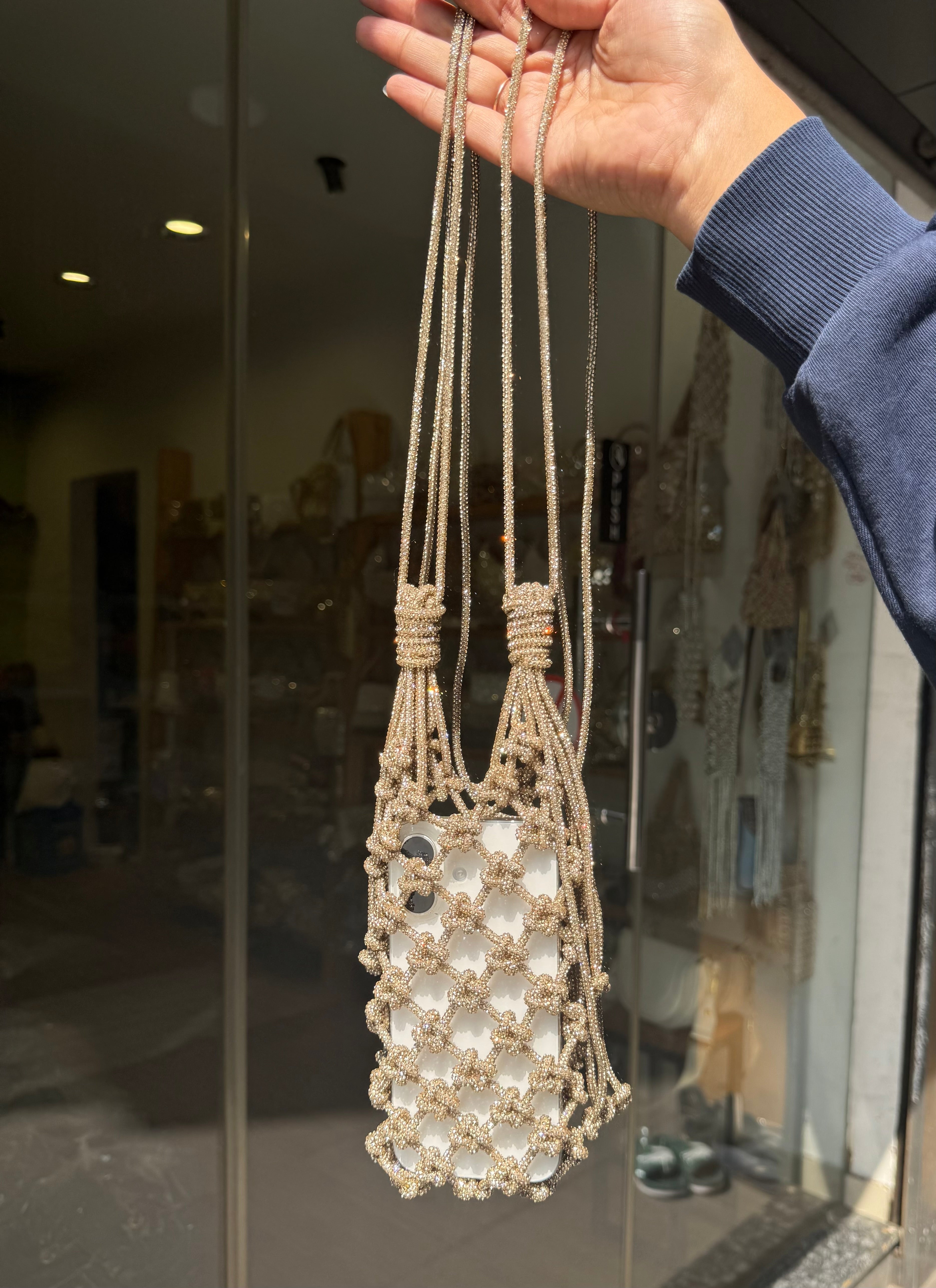 Sling style Rhinestone Mobile Bag