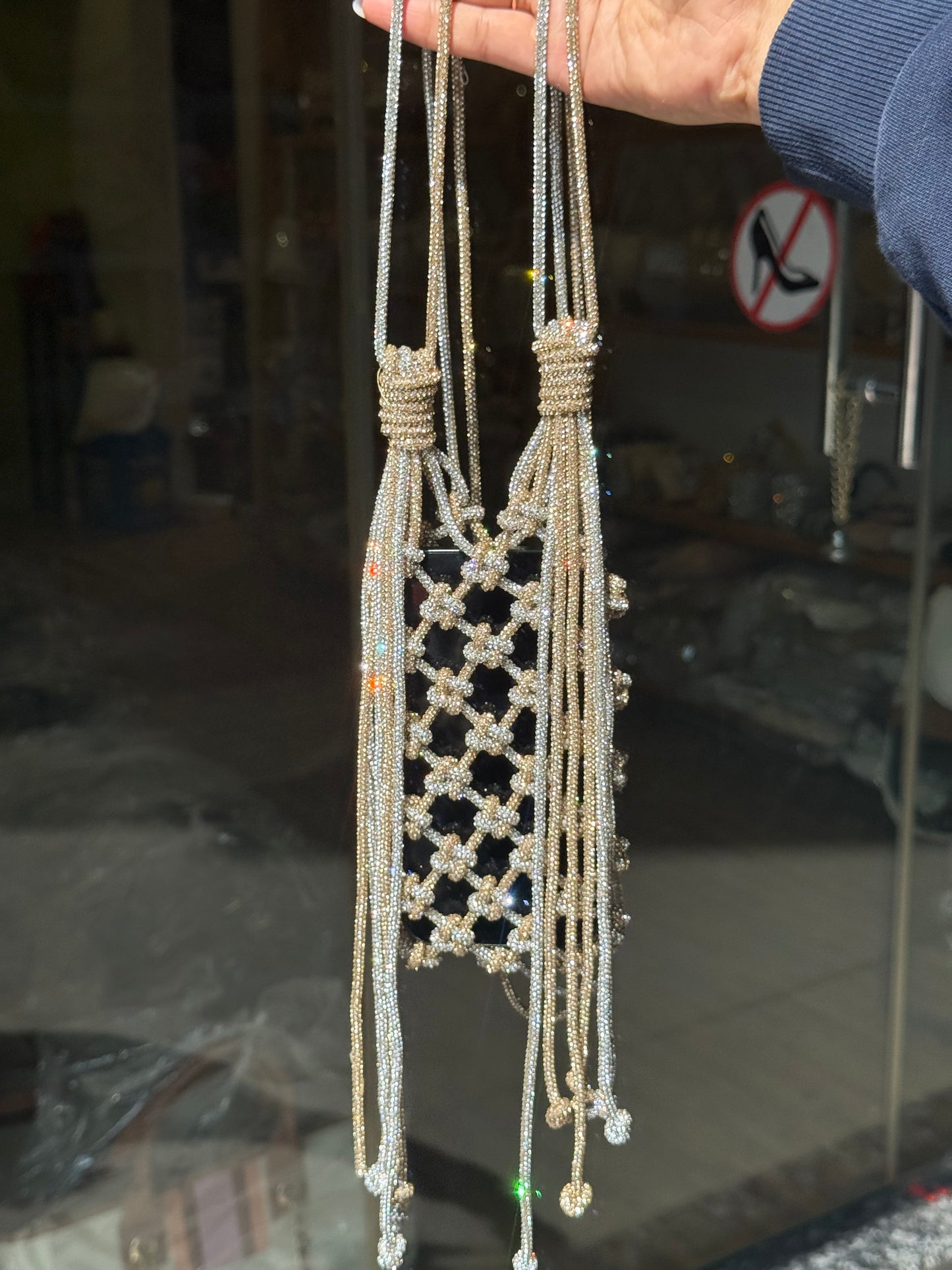 Sling style Rhinestone Mobile Bag