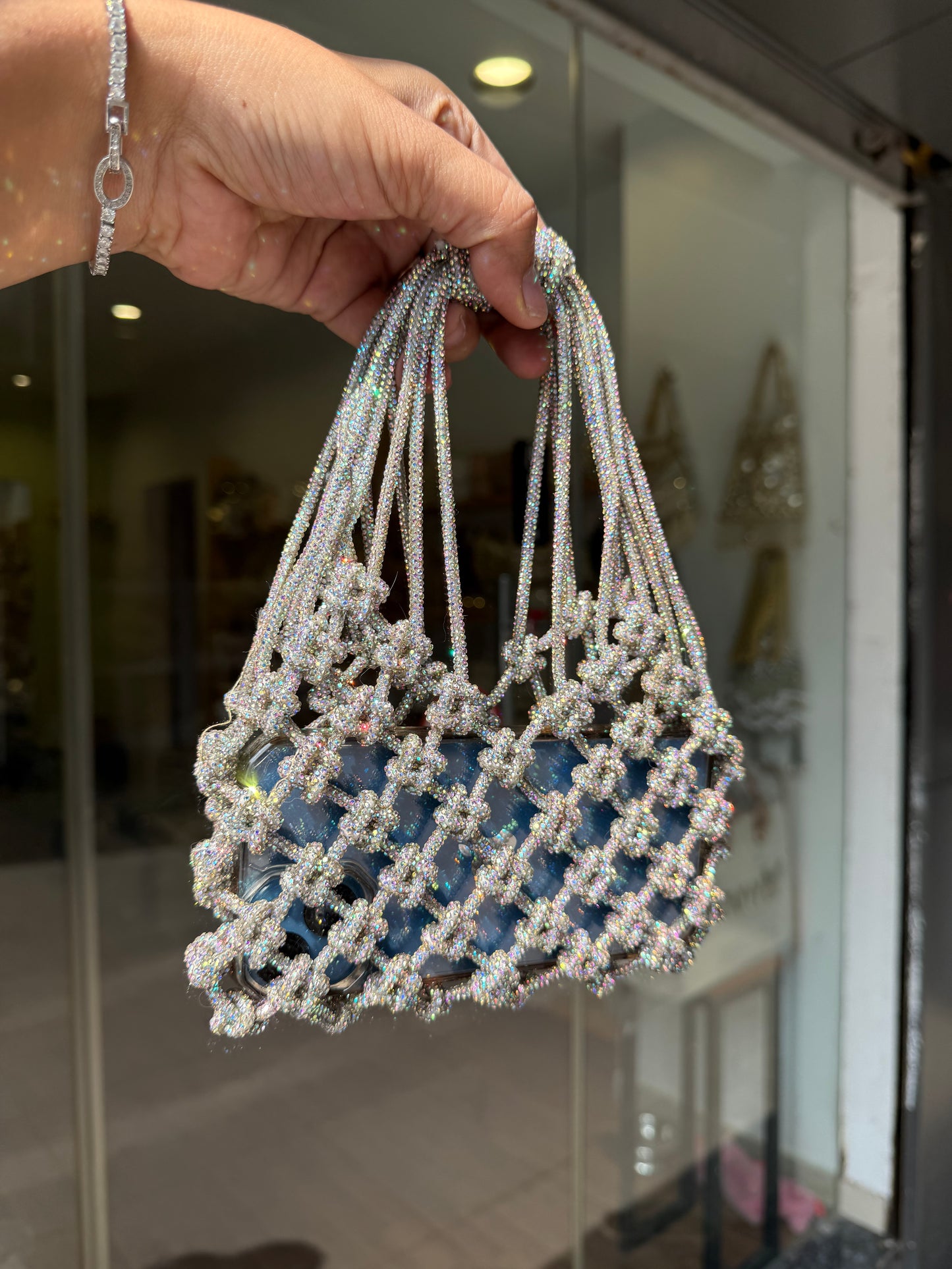 Crystal  Horizontal Mobile Bag