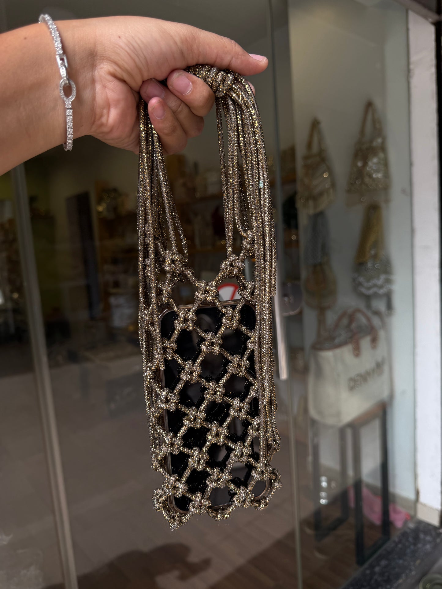 Rhinestone Mobile Bag