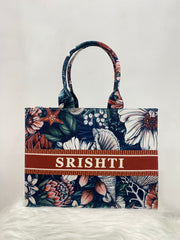 Ruby Hellebore Tote Bag With Name