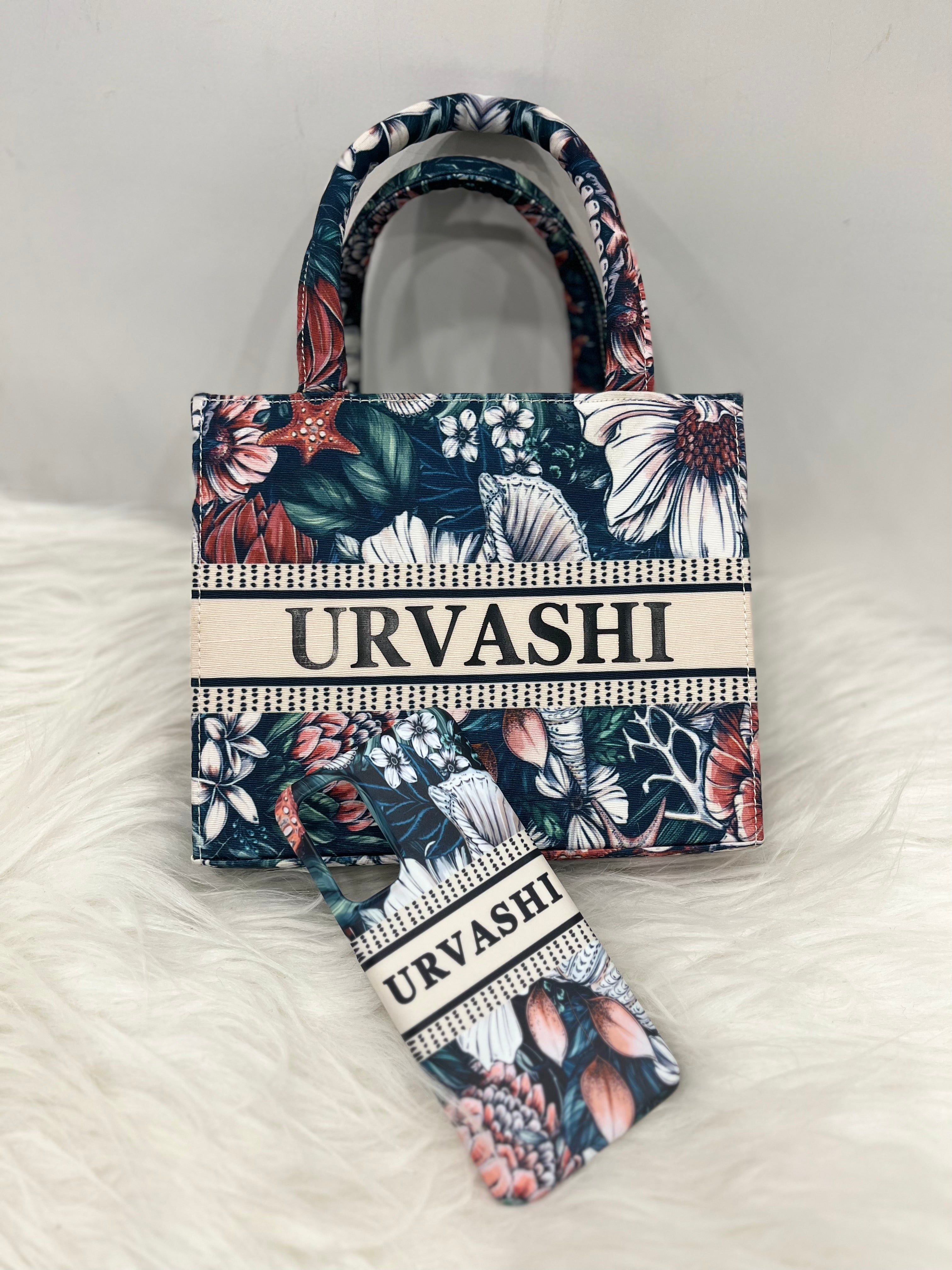 Beach Florals MINI Tote Bag With Your Name