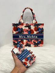 Small buttryfly Tote bag with your name