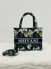 Birds Greenery MINI Tote Bag With Your Name