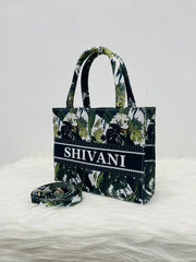 Birds Greenery MINI Tote Bag With Your Name