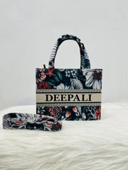 Beach Florals MINI Tote Bag With Your Name