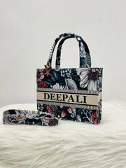 Beach Florals MINI Tote Bag With Your Name