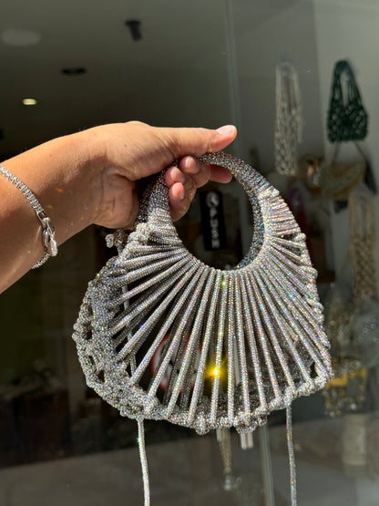 HEART CRYSTALS BEADED LUXURY BAG