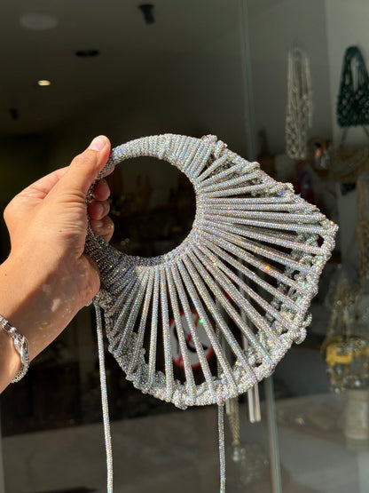 HEART CRYSTALS BEADED LUXURY BAG