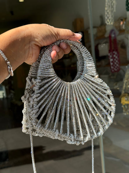 HEART CRYSTALS BEADED LUXURY BAG