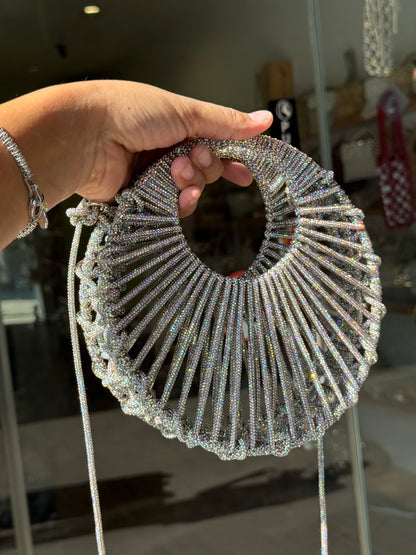 ROUND CRYSTALS BEADED LUXURY BAG