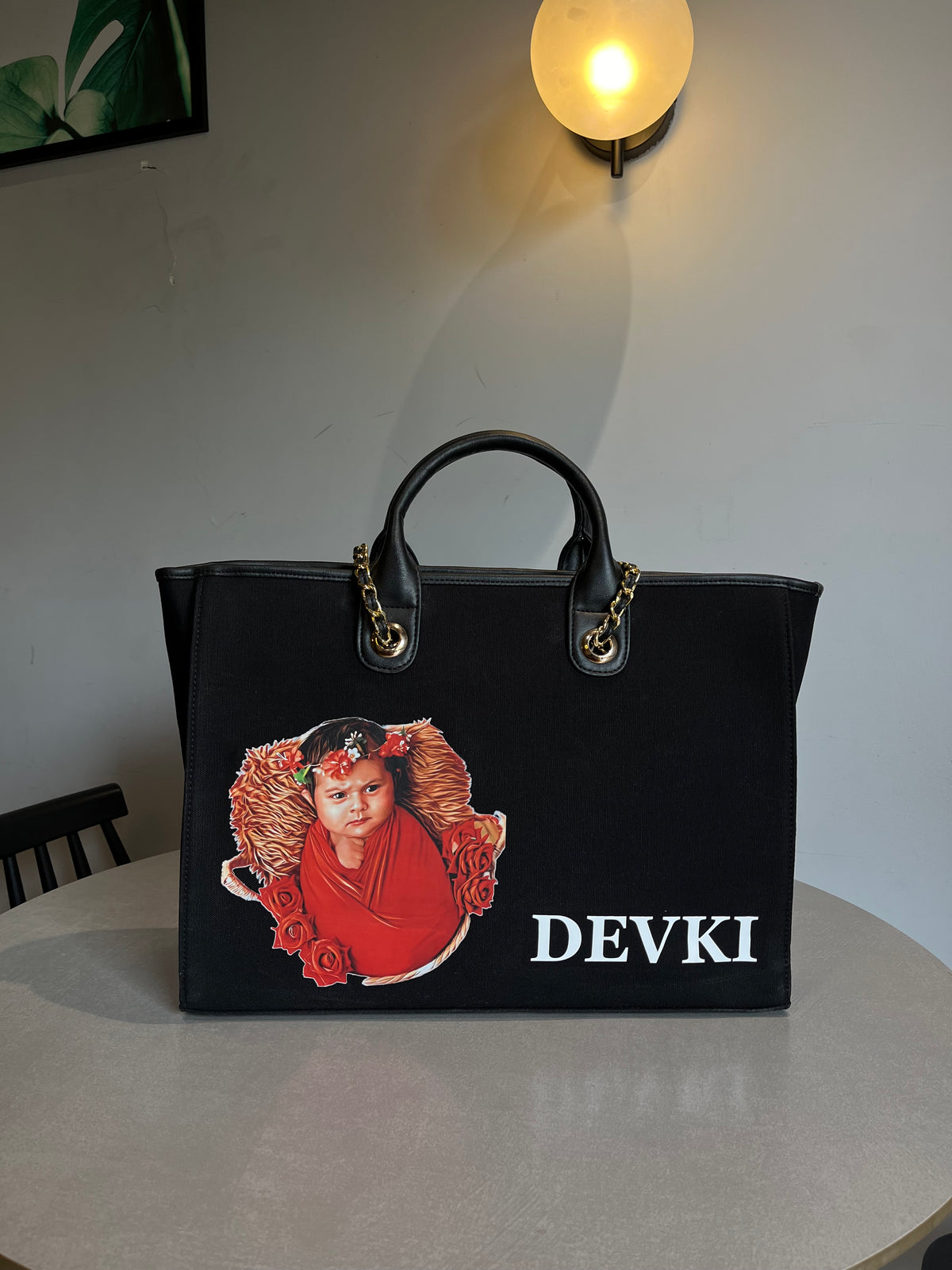 Illustration Tote Bag With Your Photo And Name