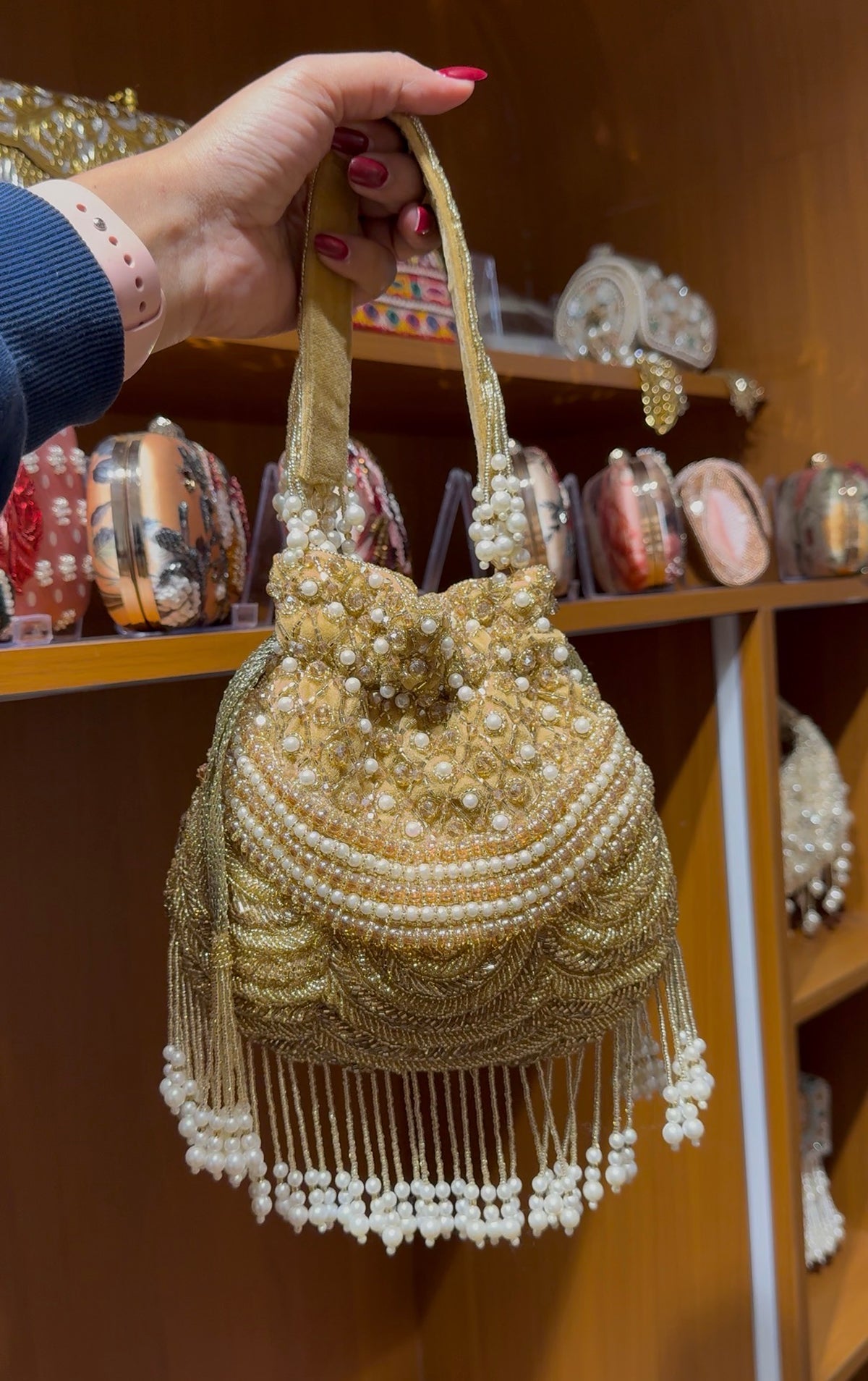 Luxury Handcrafted Beaded Potli Bag