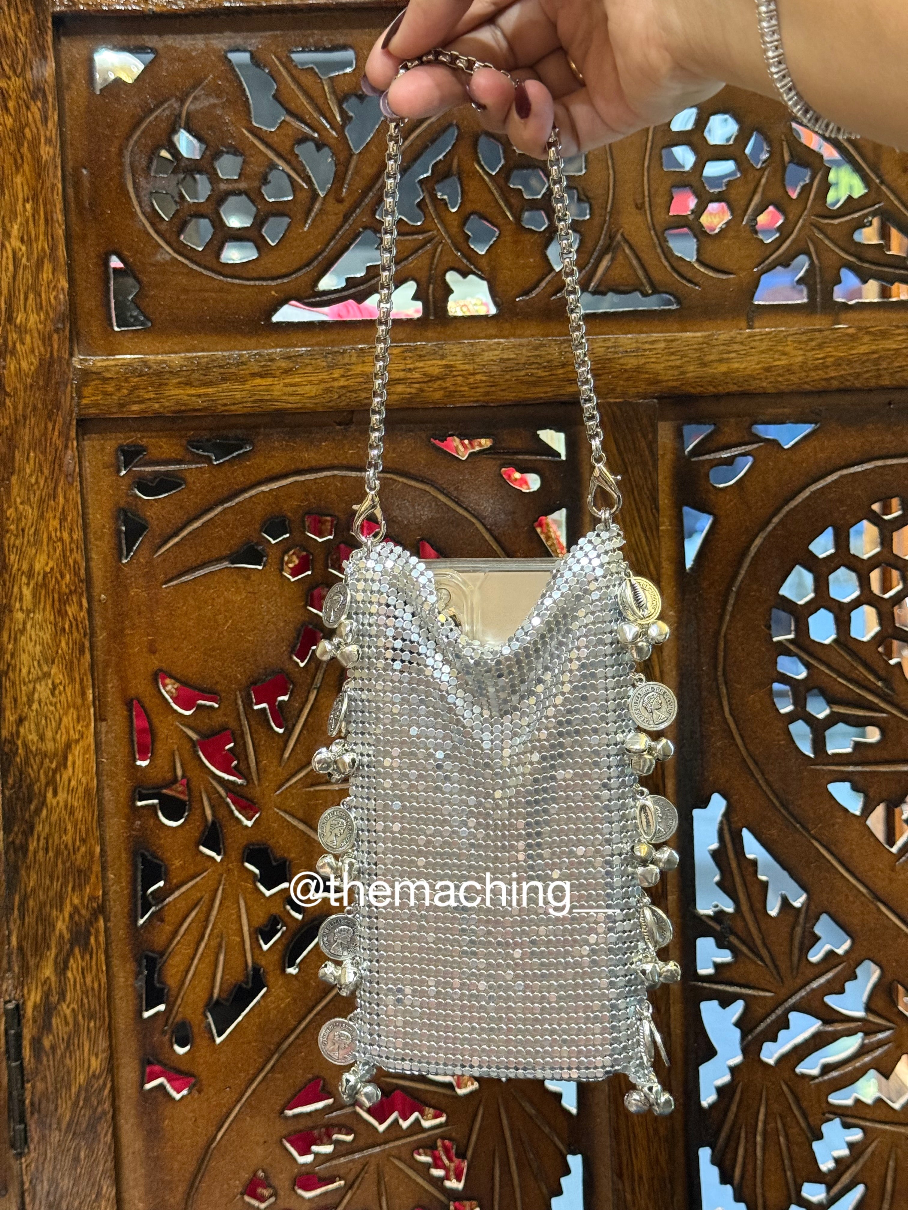 METAL GHUNGROO MOBILE BAG