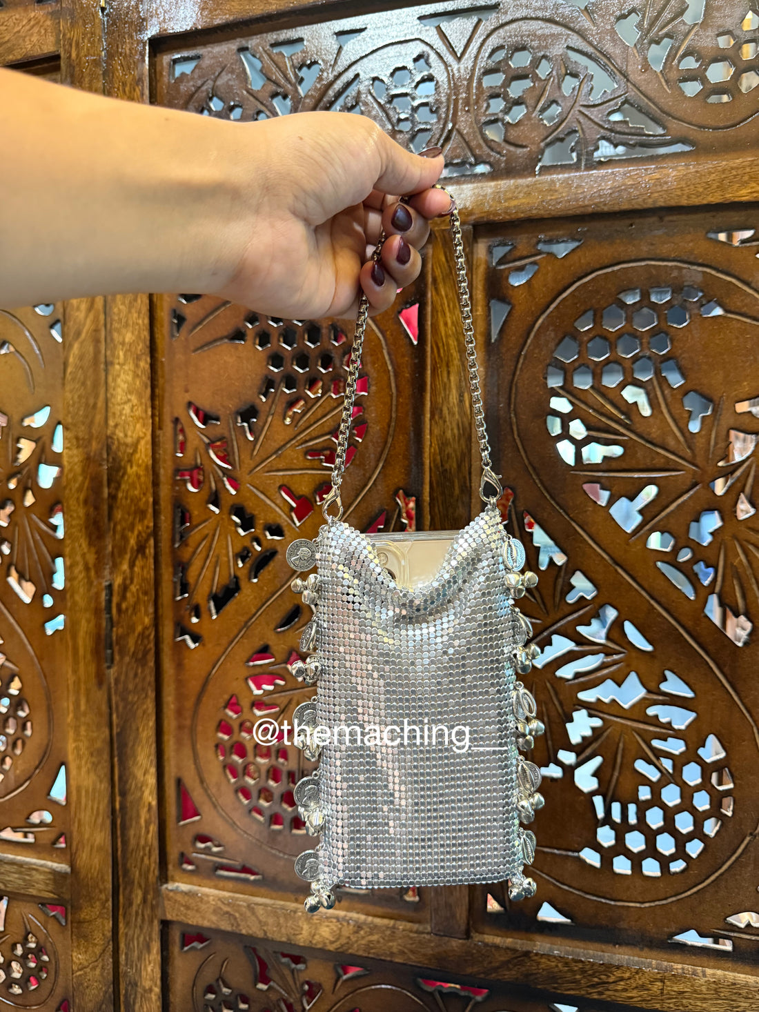 METAL GHUNGROO MOBILE BAG