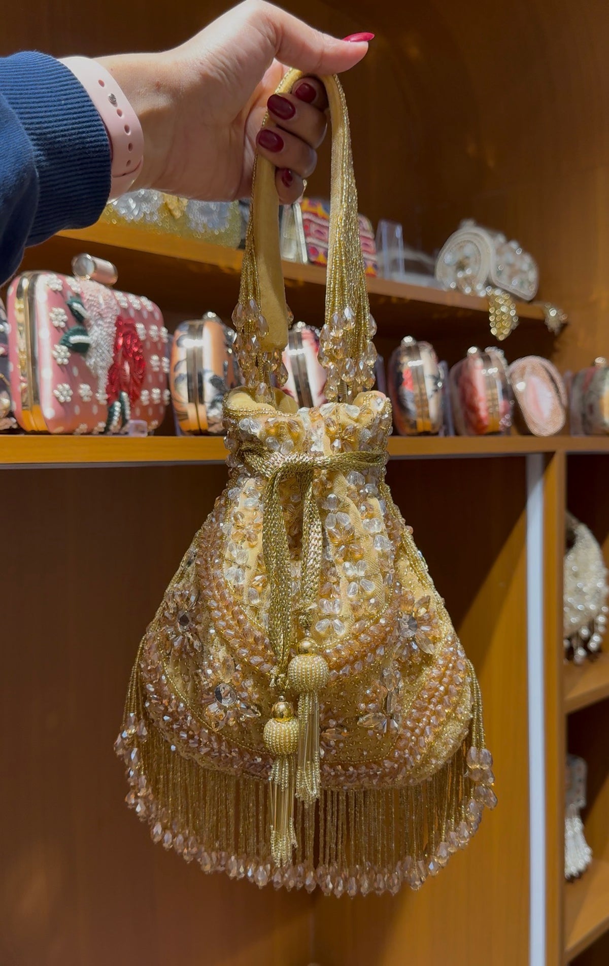 Luxury Handcrafted Beaded Potli Bag