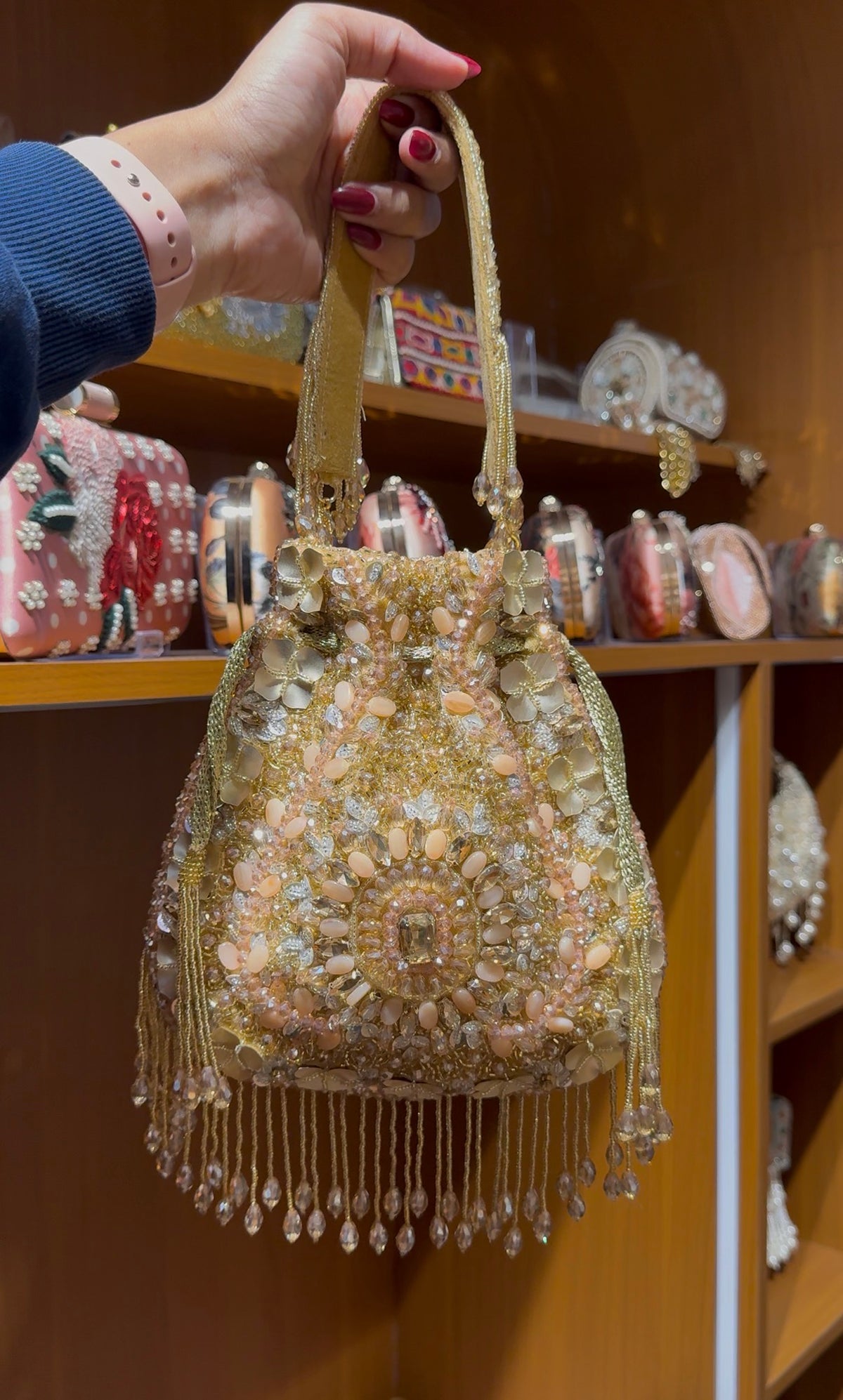 Luxury Handcrafted Beaded Potli Bag