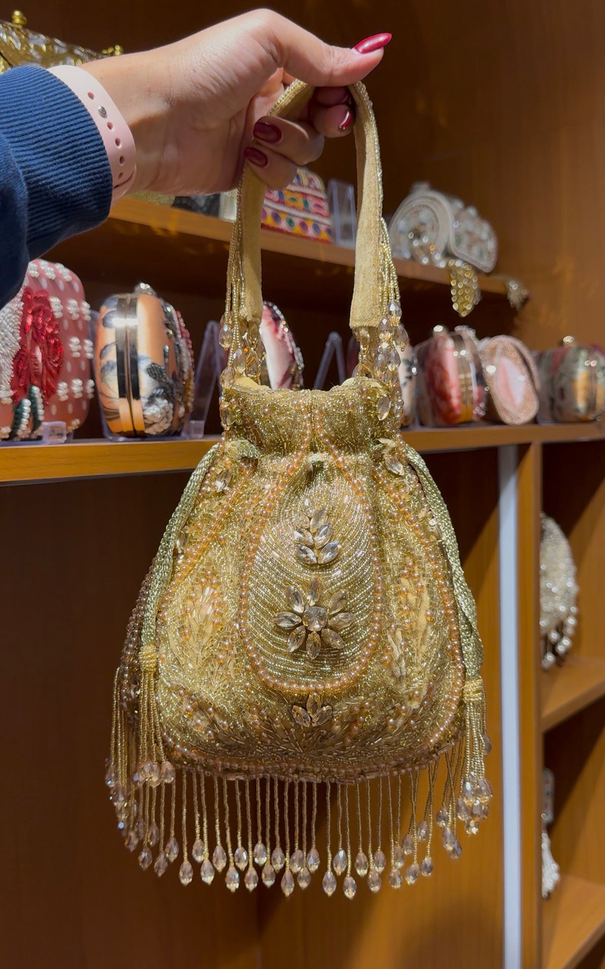 Luxury Handcrafted Beaded Potli Bag