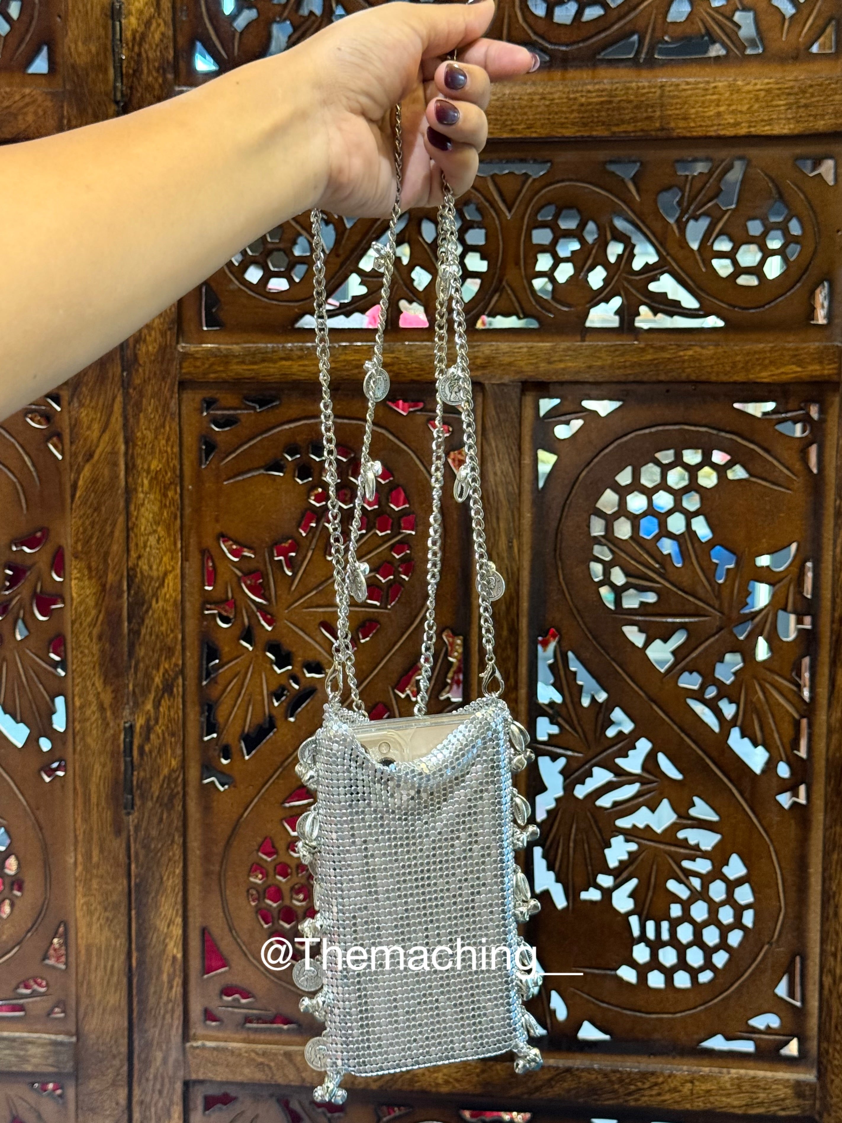 METAL GHUNGROO MOBILE BAG