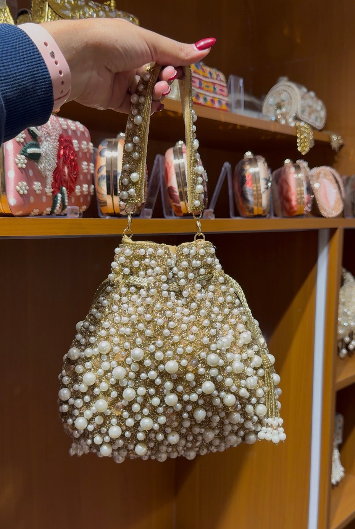 Luxury Handcrafted Beaded Potli Bag
