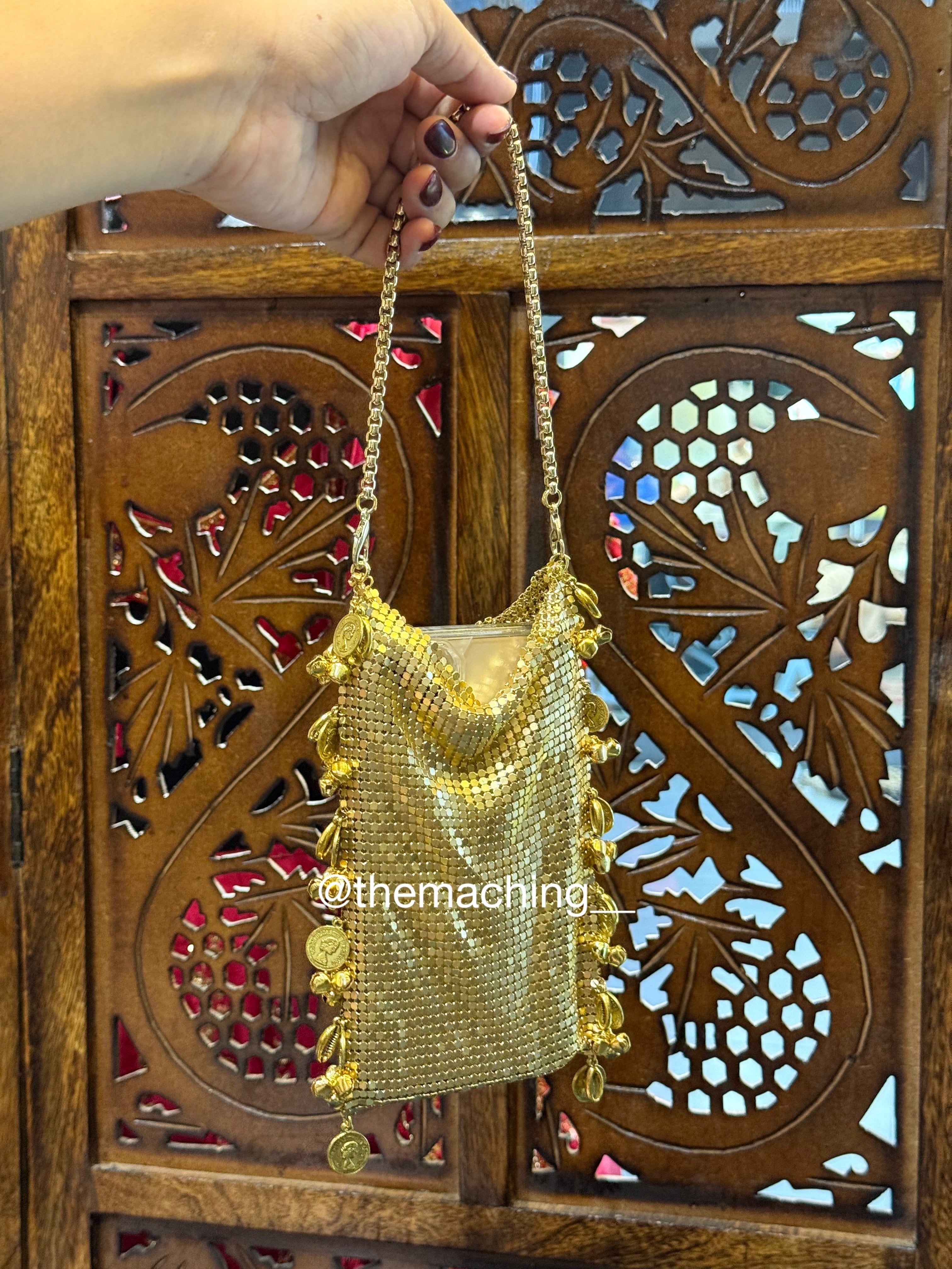 METAL GHUNGROO MOBILE BAG