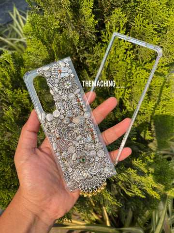 Silver Case With Small Luxury Fancy Phone Case