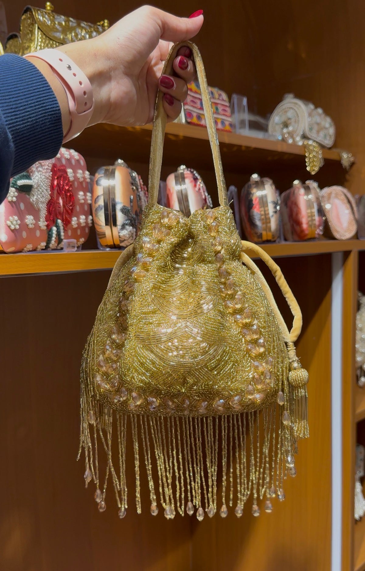 Luxury Handcrafted Beaded Potli Bag