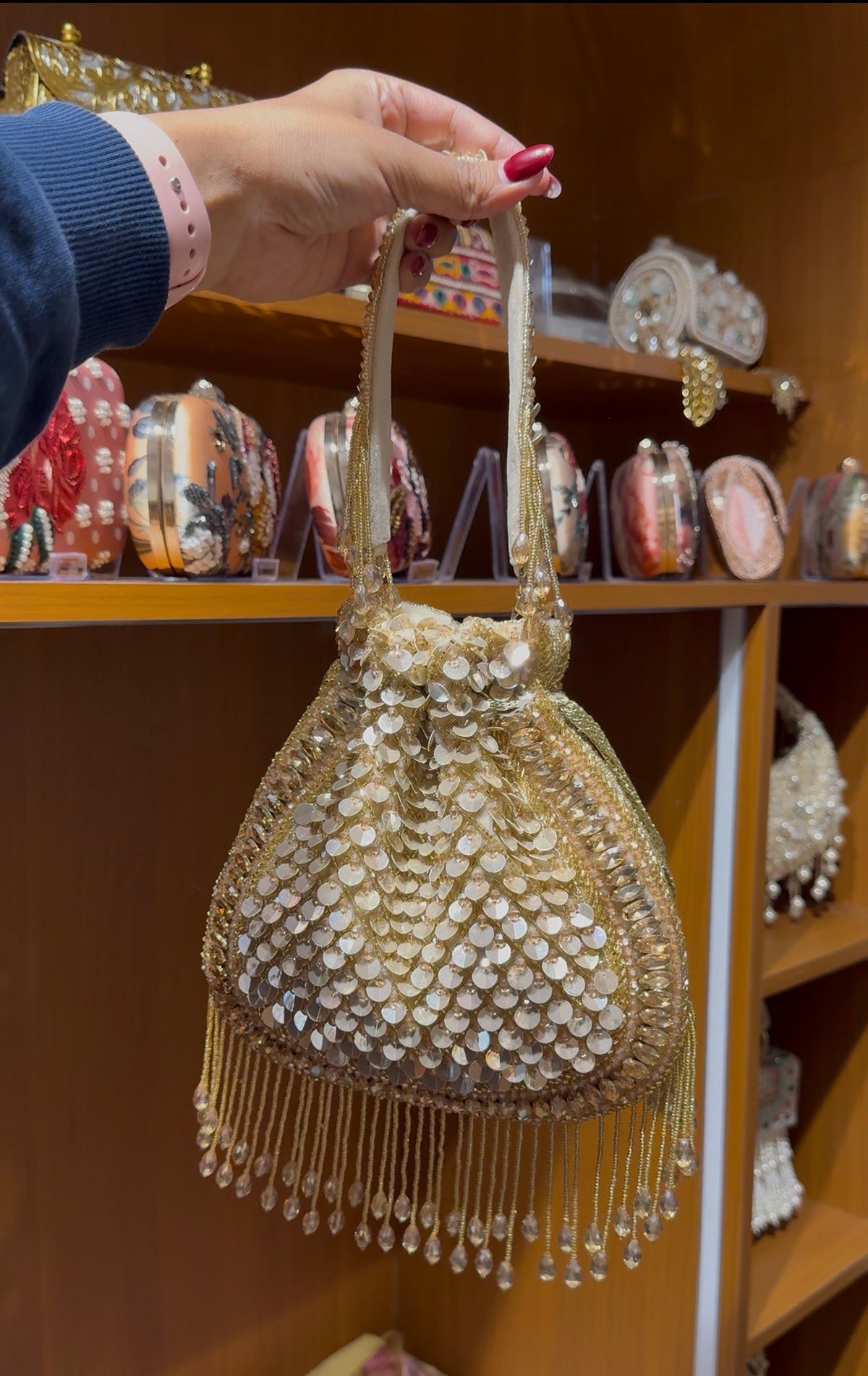 Luxury Handcrafted Beaded Potli Bag
