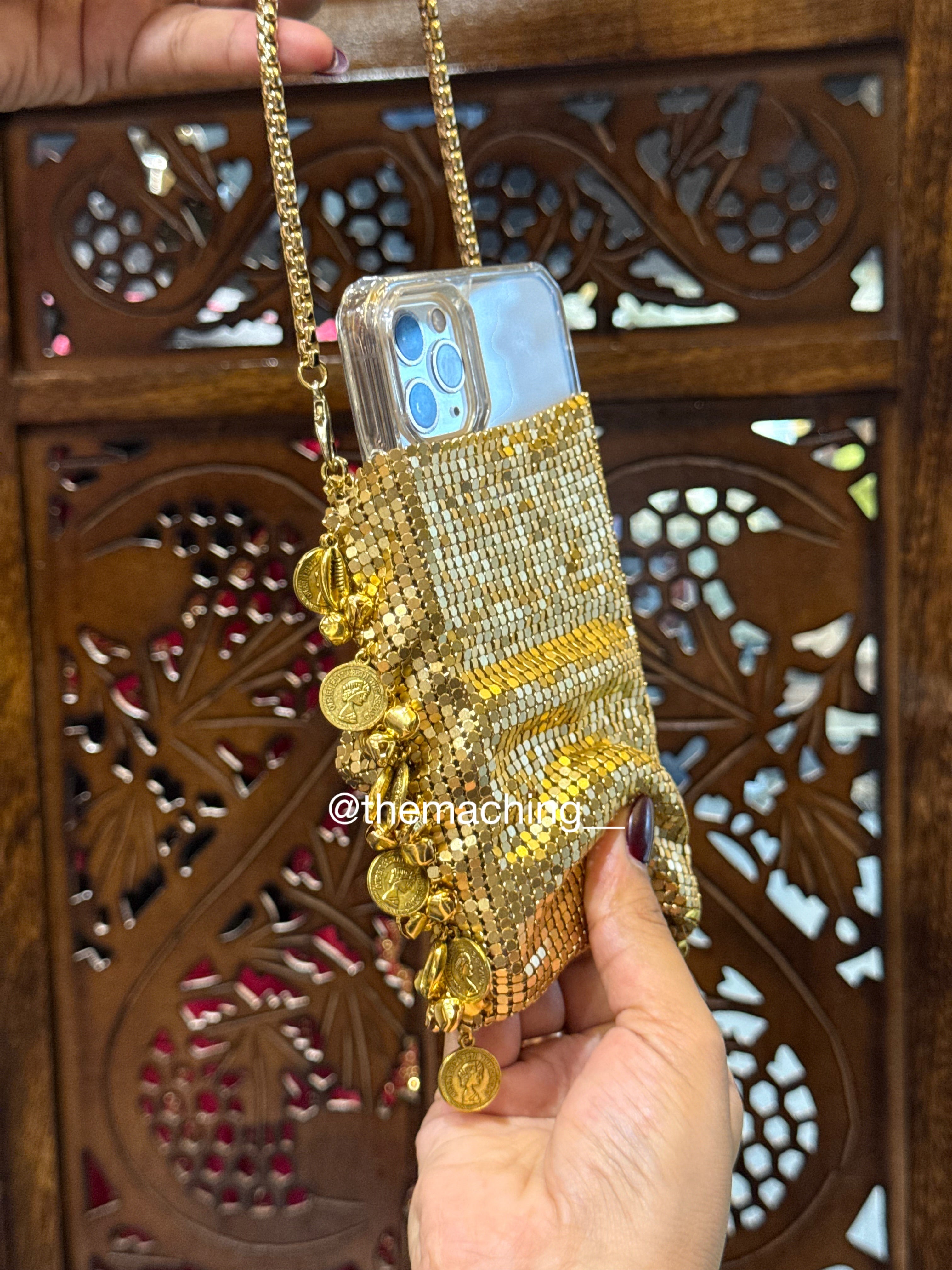 METAL GHUNGROO MOBILE BAG