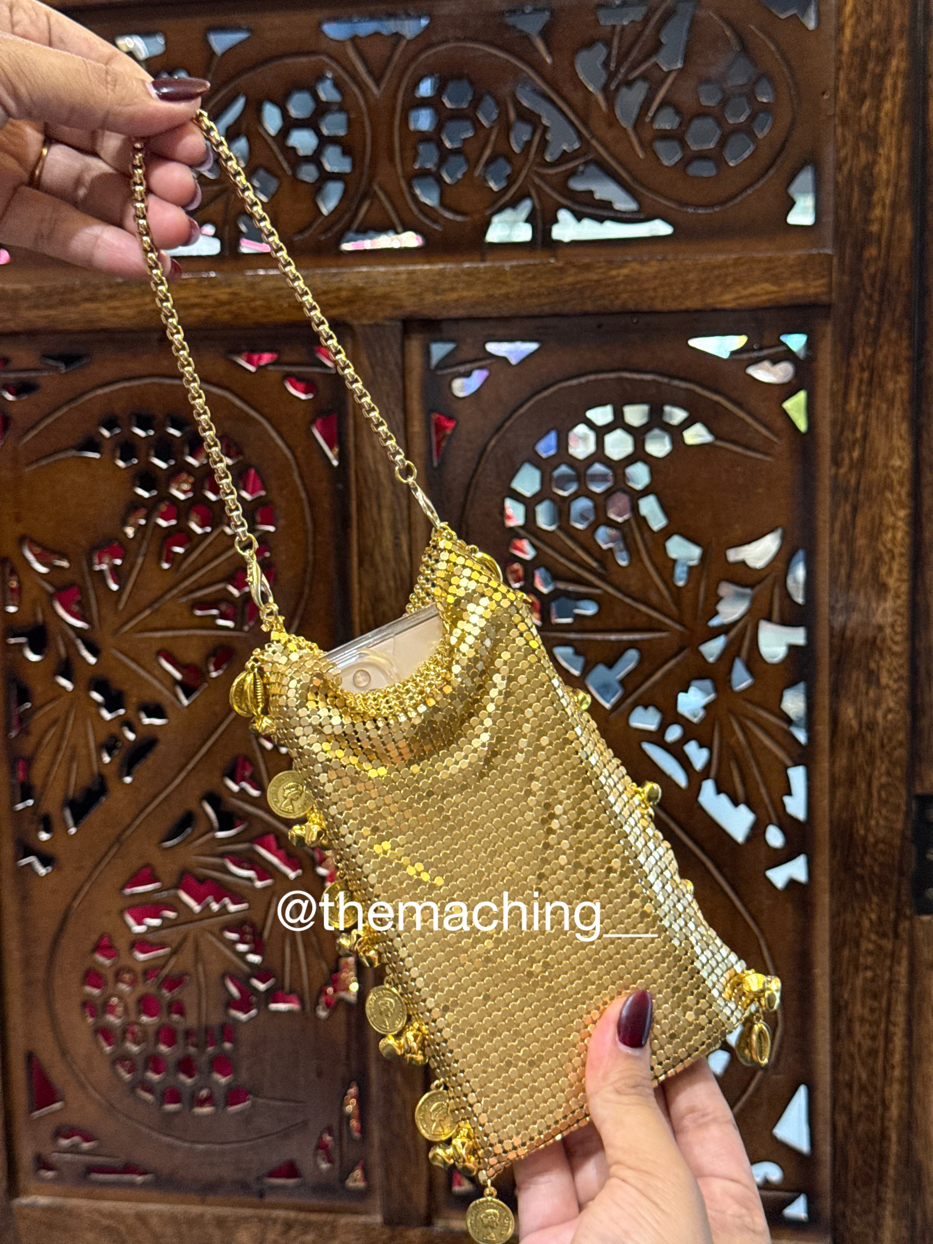 METAL GHUNGROO MOBILE BAG