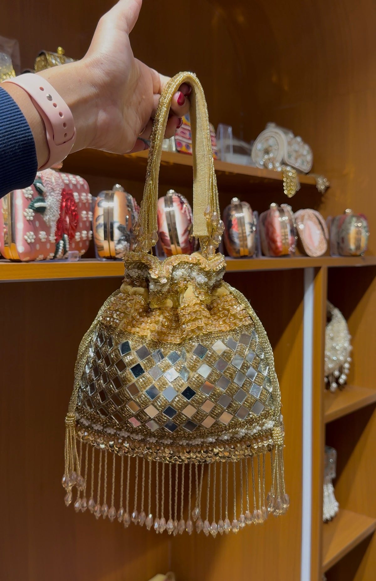 Luxury Handcrafted Beaded Potli Bag