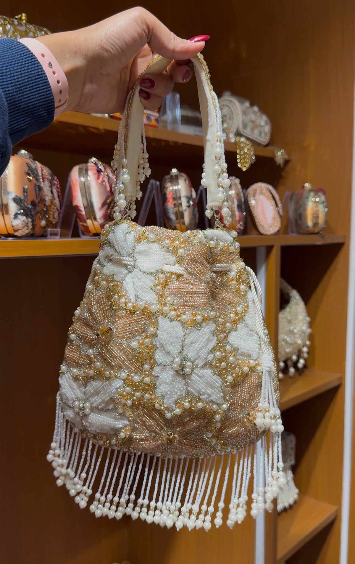 Luxury Handcrafted Beaded Potli Bag