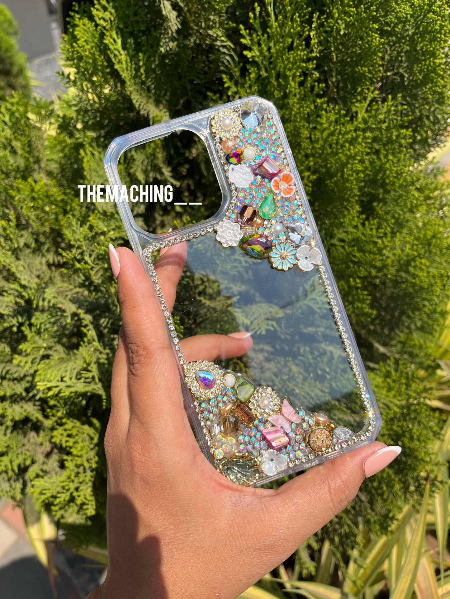 Half Daimond Luxury Fancy Phone Case