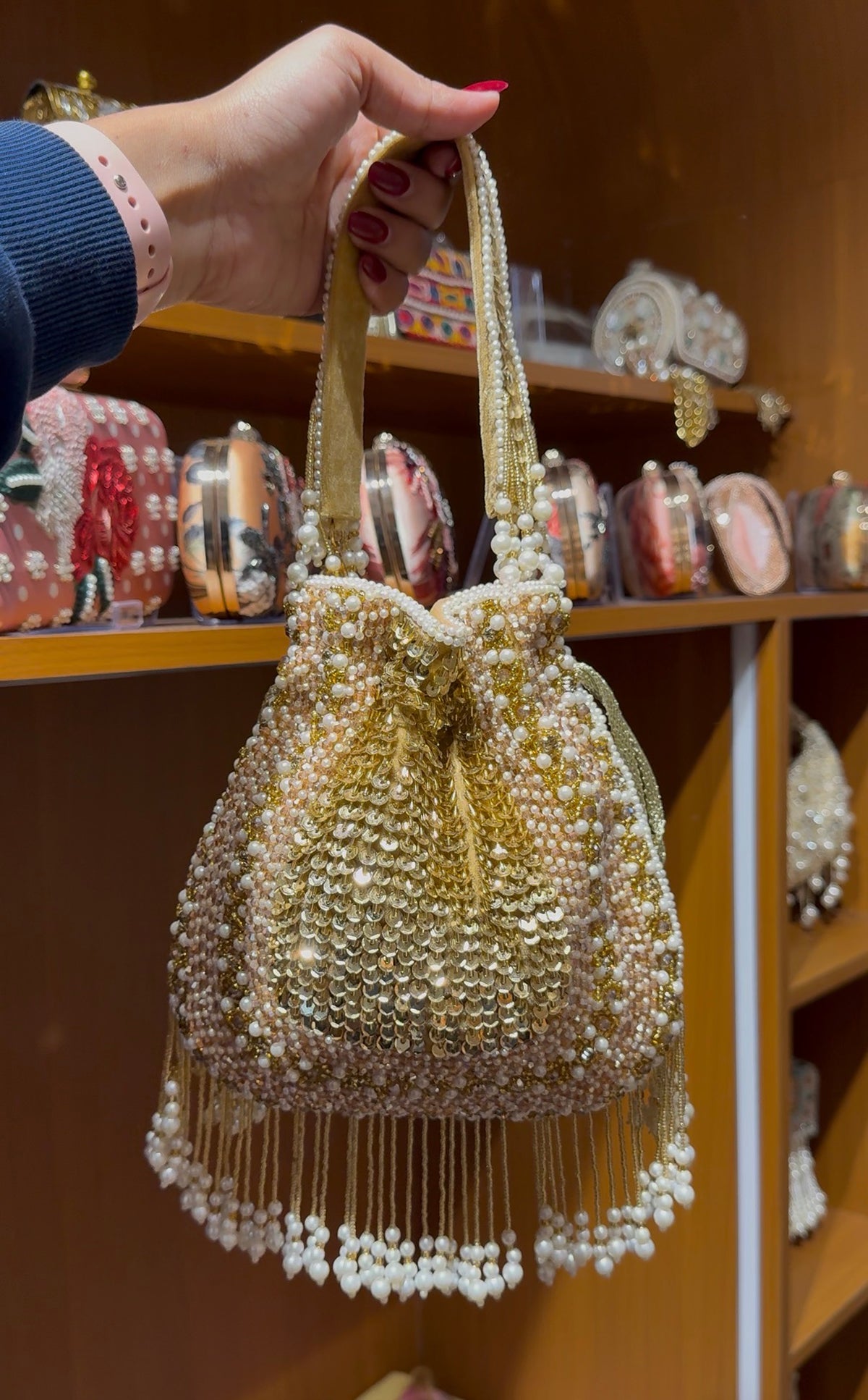 Luxury Handcrafted Beaded Potli Bag