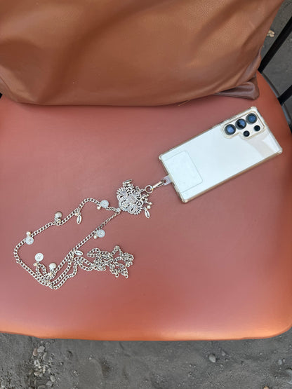 Trendy Metal Chain Lanyard with Stylish Pendant for Women | Durable Daily Use Hanging Chain for Mobile, Card Holder & Accessories