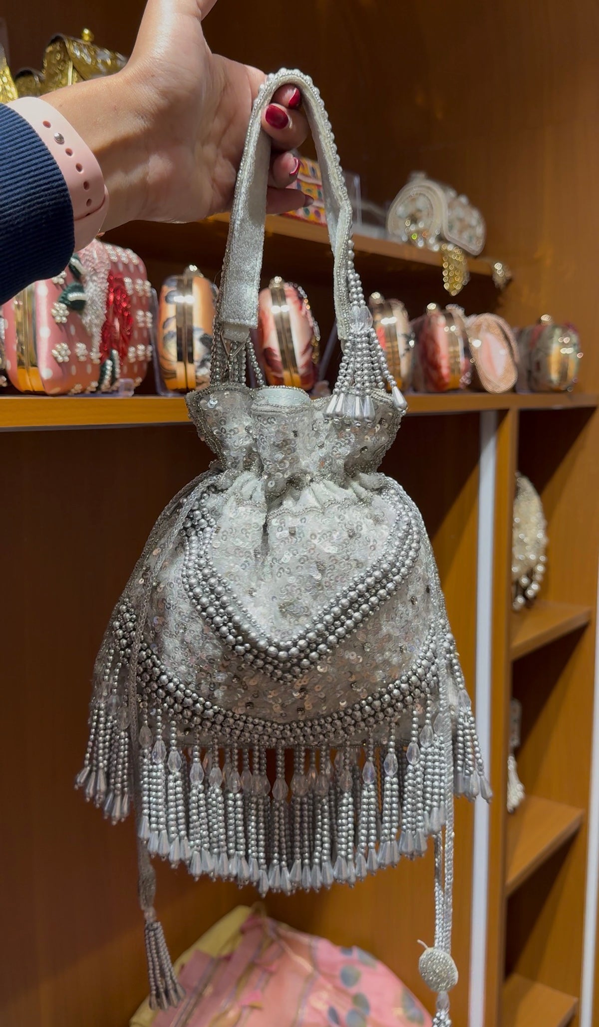 Luxury Handcrafted Beaded Potli Bag