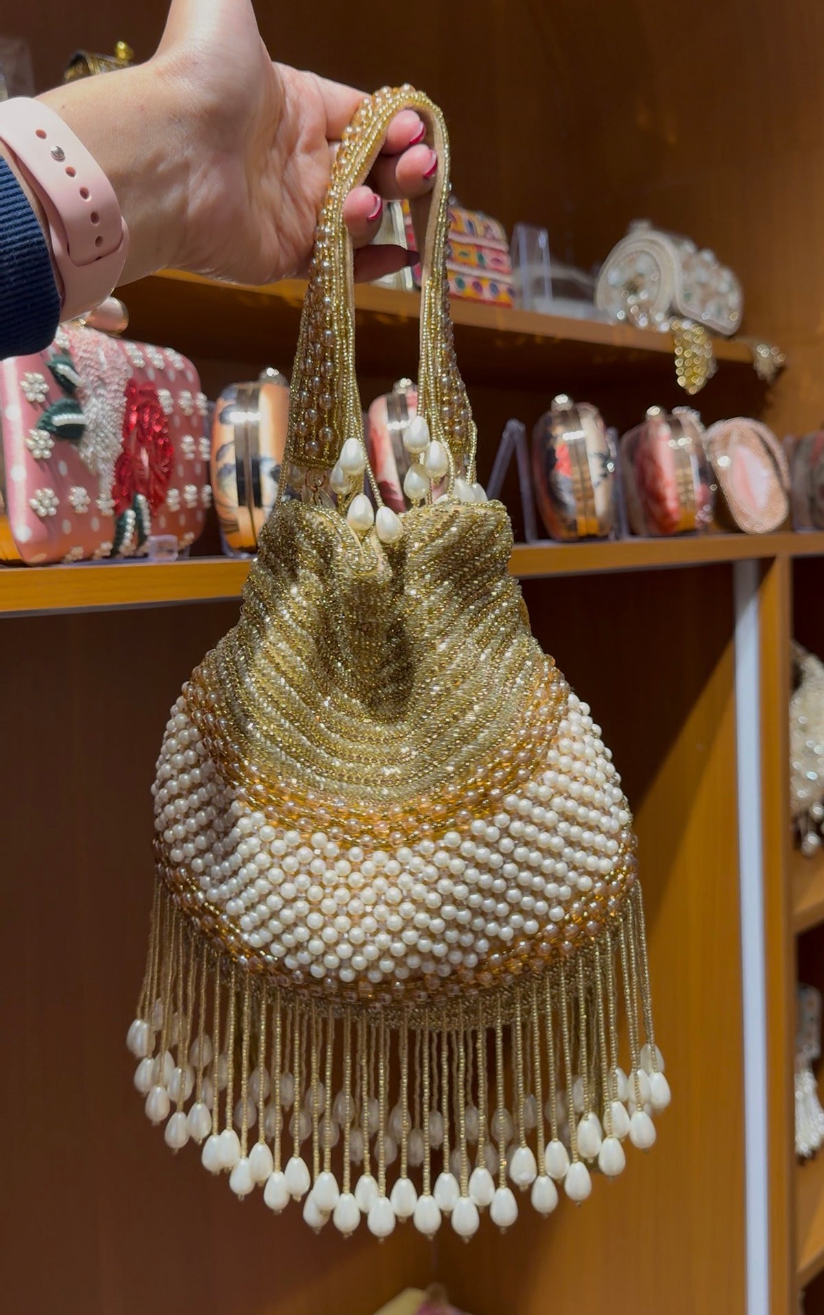 Luxury Handcrafted Beaded Potli Bag